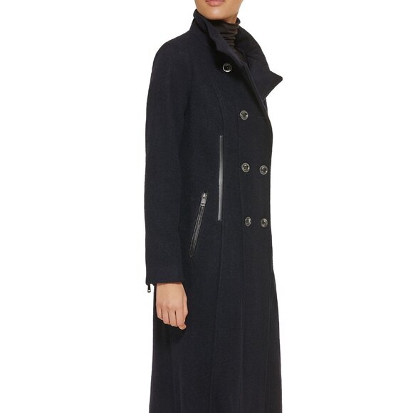 NWOT  $375 Guess Wool Blend Trench Coat NAVY XL - Picture 7 of 11